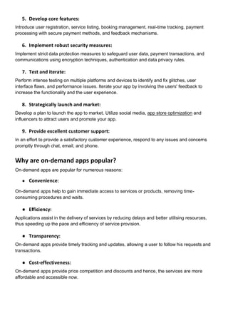 All Things you Need to Know About On-demand App Development Services | PDF