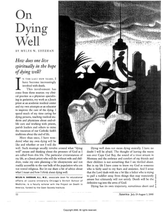 On  Dying  Well