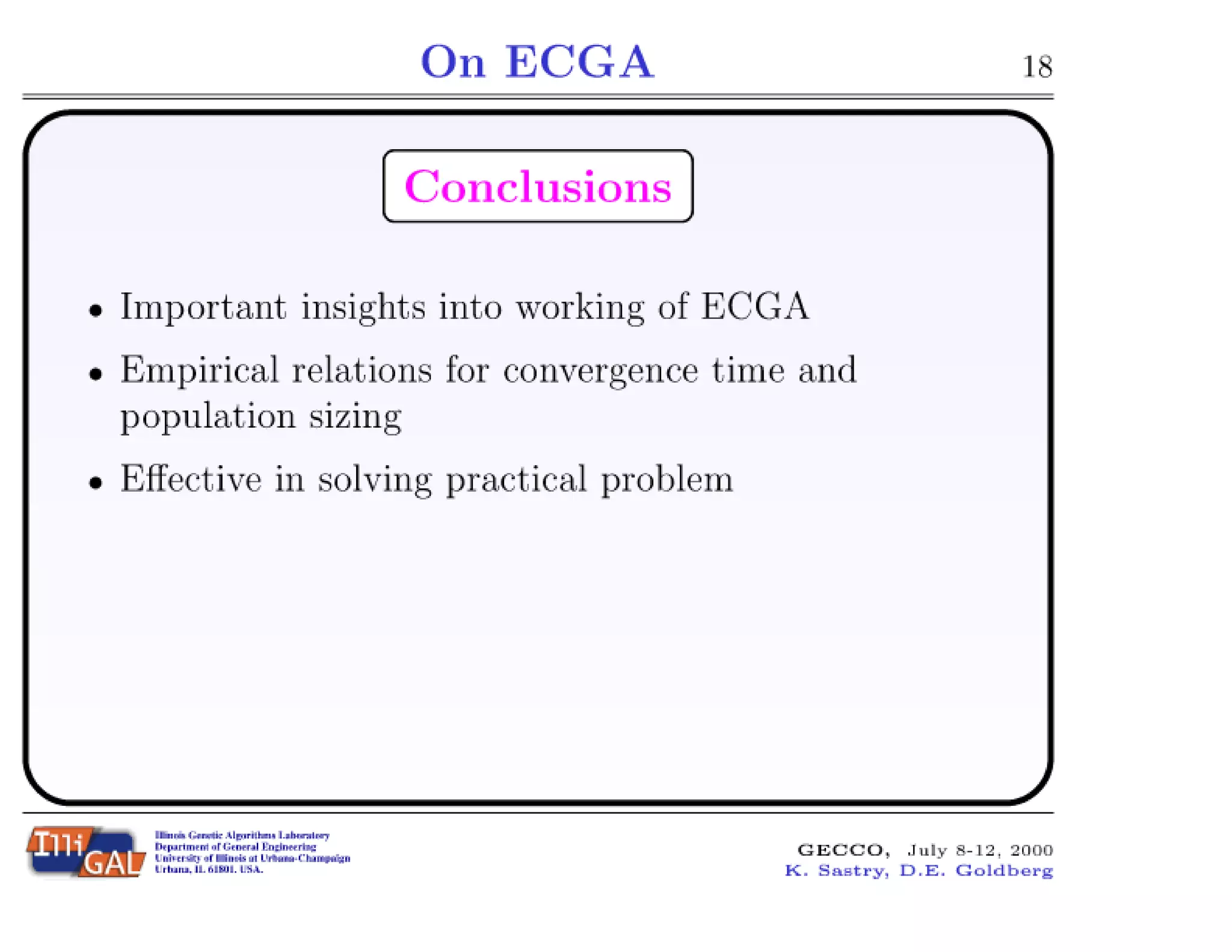 On Extended Compact Genetic Algorithm