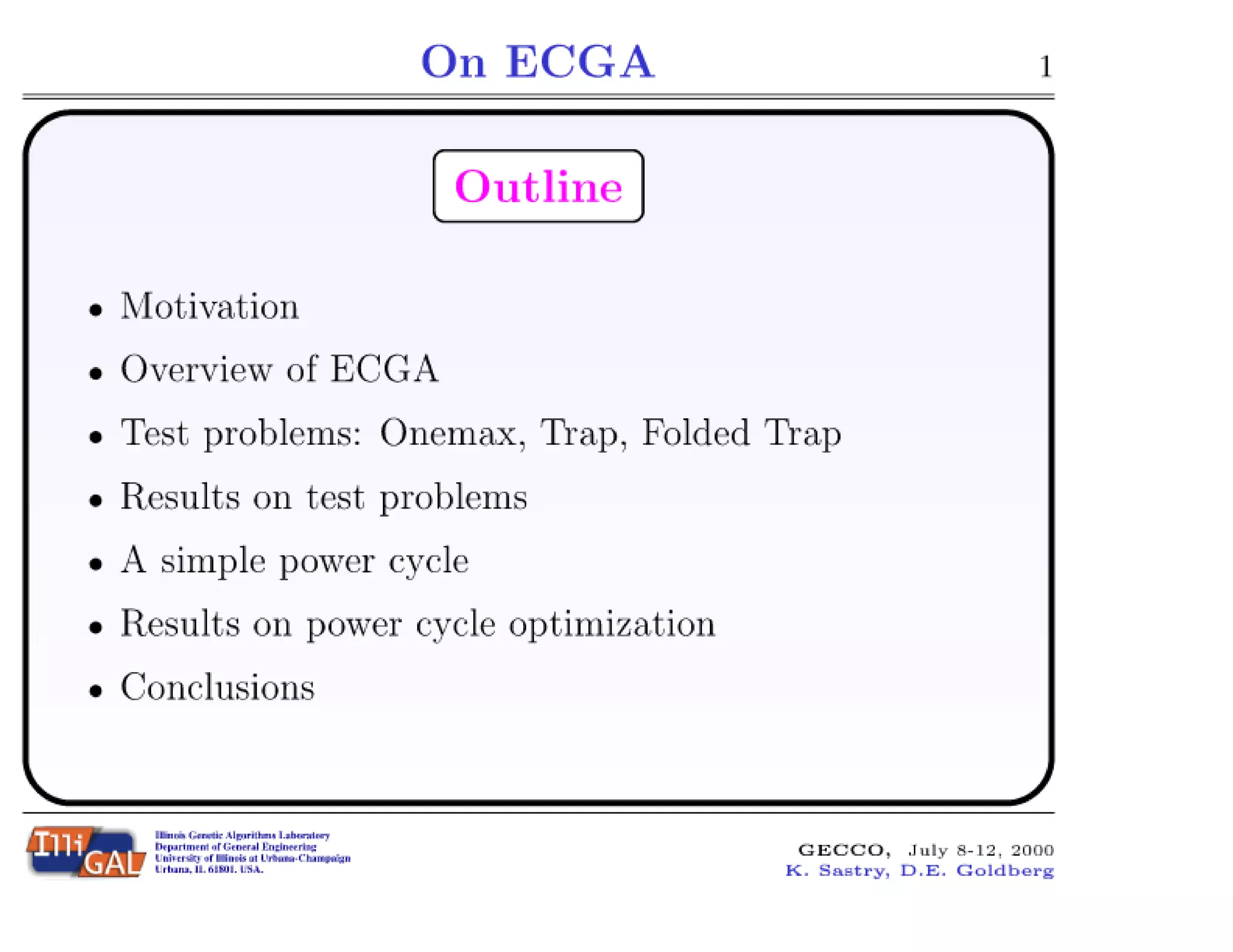 On Extended Compact Genetic Algorithm