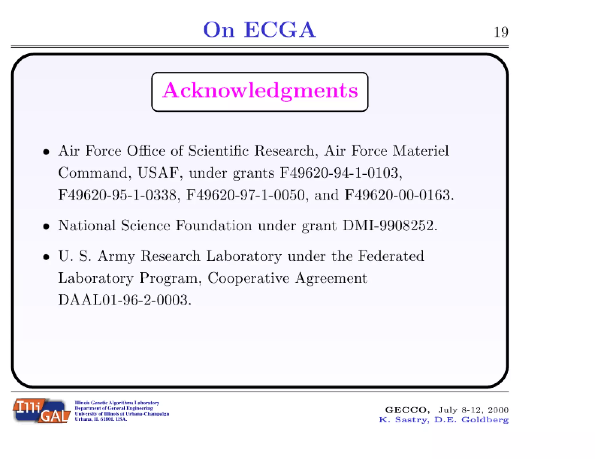 On Extended Compact Genetic Algorithm