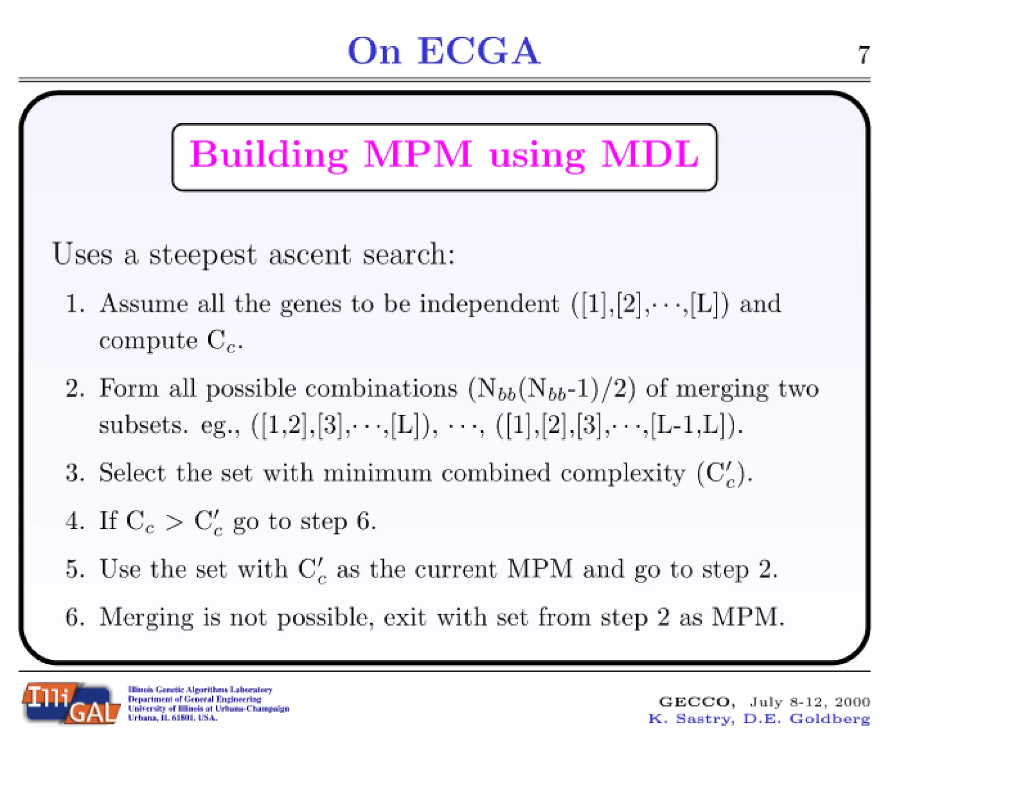 On Extended Compact Genetic Algorithm