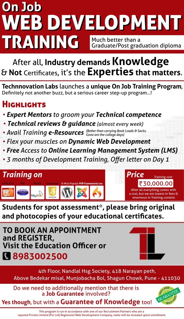 On Job Training Program