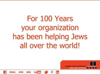 For 100 Years your organization has been helping Jews all over the world! 