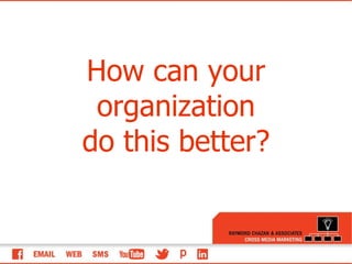 How can your organization do this better? 