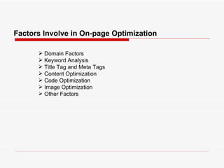 Page File Optimization On Page Optimization | PPT