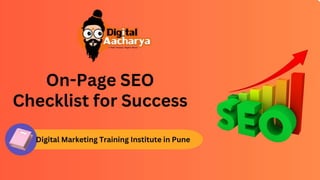 On-Page SEO Checklist for Success by Digital Aacharya