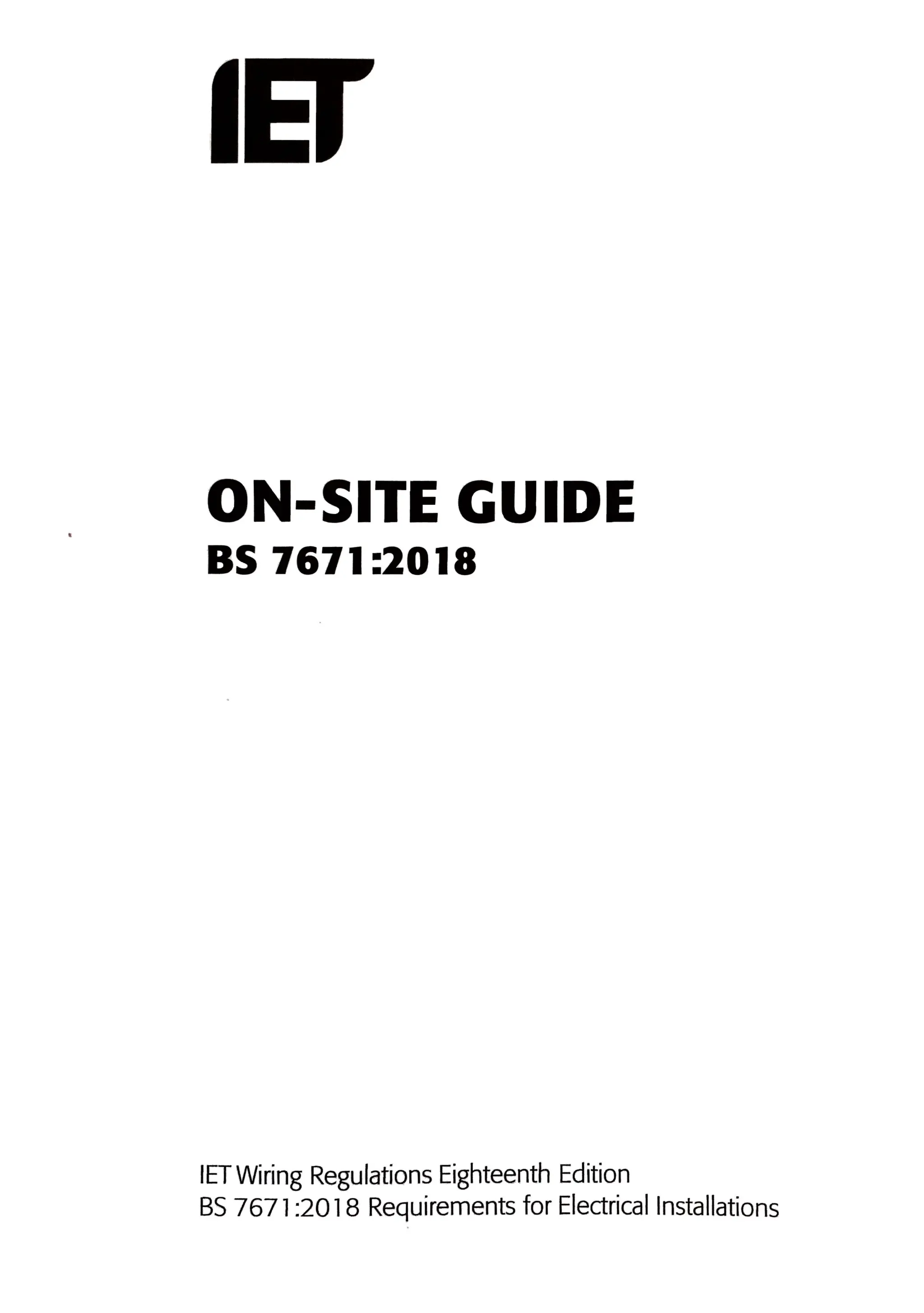 On Site Guide Bs 7671 2018 Electrical Regulations Pdfdrive Pdf