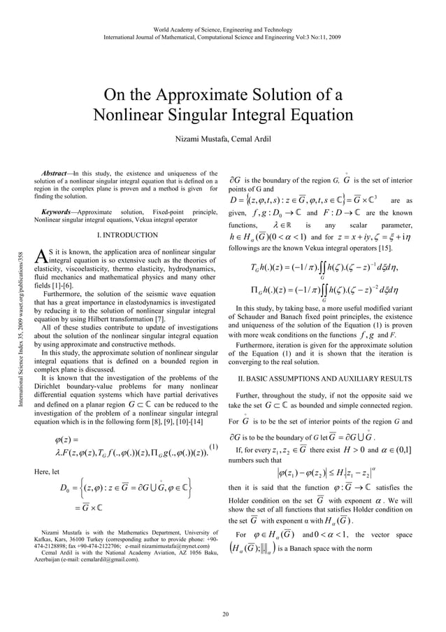 On the-approximate-solution-of-a-nonlinear-singular-integral-equation | PDF