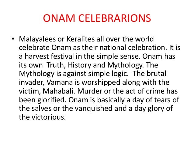 Onam In Kerala Tears Of The Slaves And Vanquished And Glory Of The