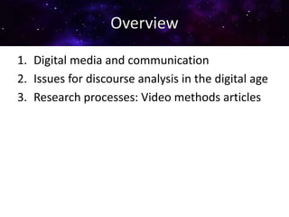 On analyzing specialized discourse in the age of digital media | PPTX