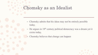 On Anarchism by Noam Chomsky