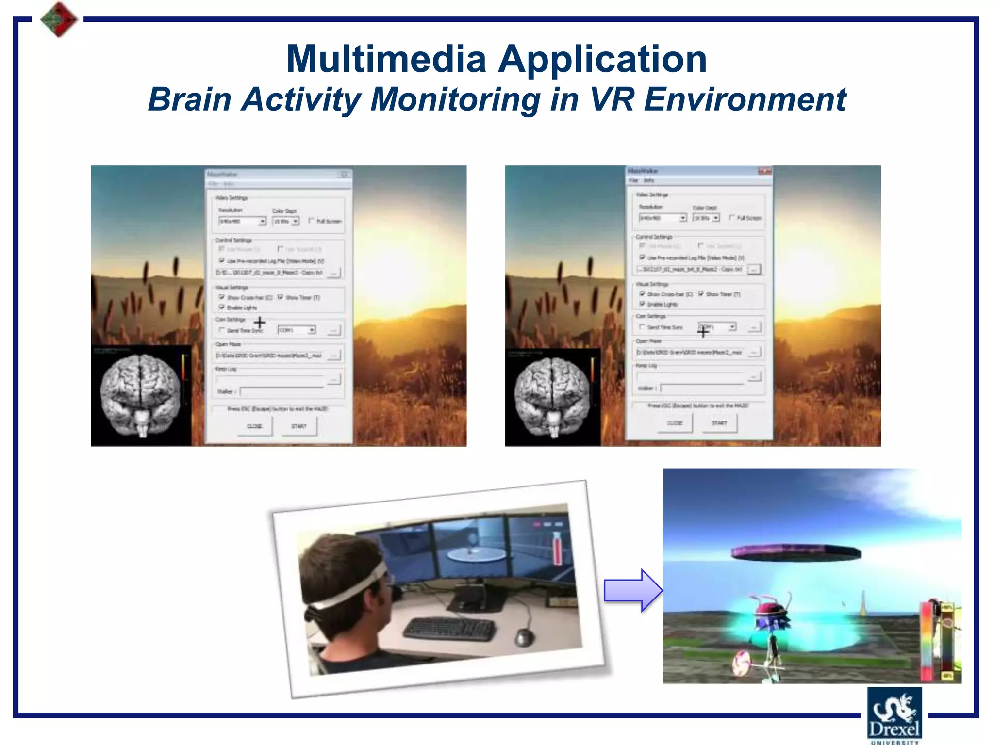 Application AreasfNIR ApplicationsTrainingand LearningApplicationsTraining and Workload Assessment of Soldiers and Unmanned Aerial Vehicle Ground Controllers Assessment of Cognitive Workload of Air Traffic ControllersProblem Solving by Learners Simulation and Multimedia ApplicationsBrain Computer Interface(BCI)Computer GamingClinical ApplicationsDepth of Anesthesia MonitoringTraumatic Brain Injury and  Neurorehabilitation… Cognitive AgingPediatric Applications…. Mental Health…BCI in Neurodegenerative Diseases (i.e., ALS)