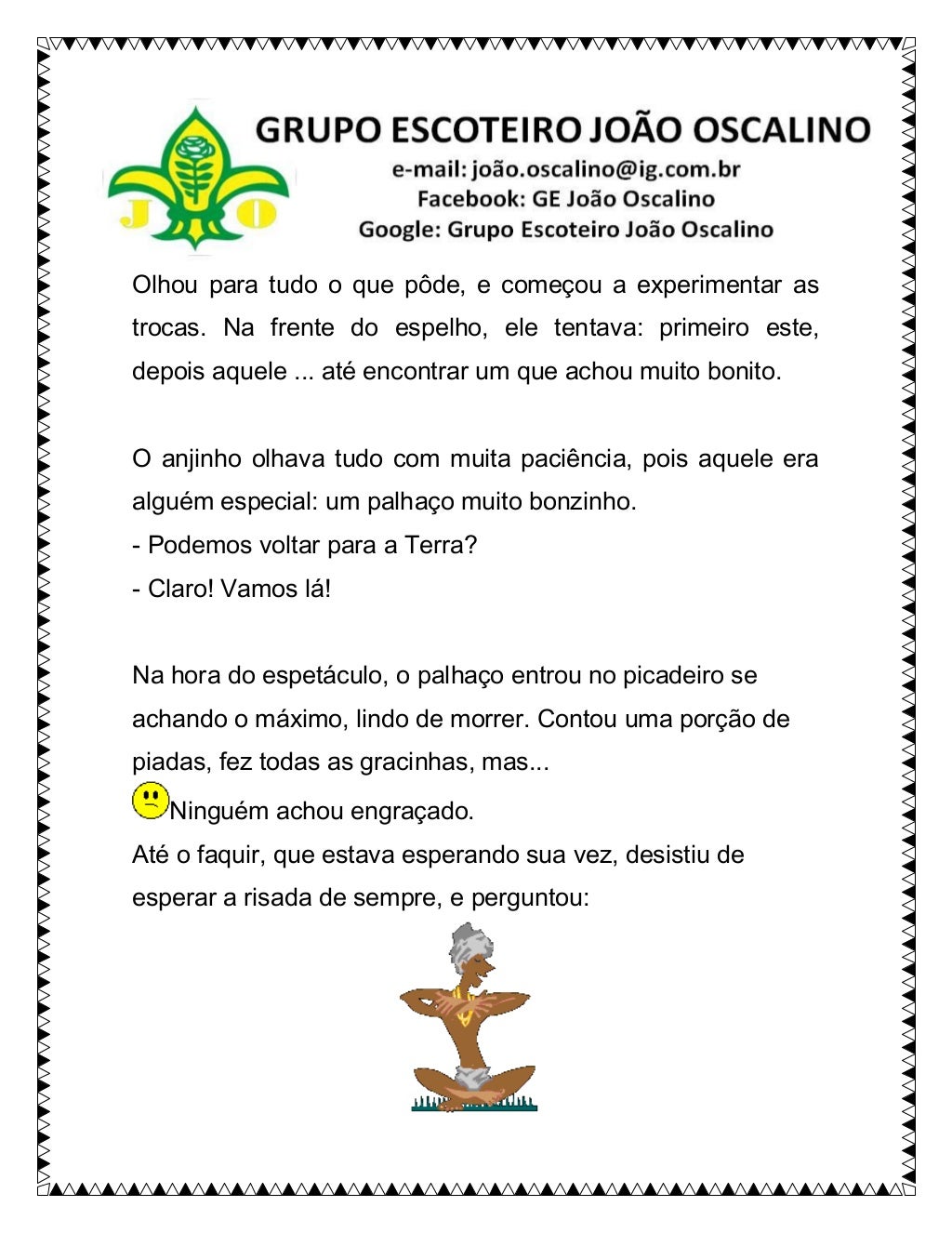 Historia Escrita O Nariz Do Palhaço EDUCA Historia Escrita O Nariz Do Palhaço EDUCA