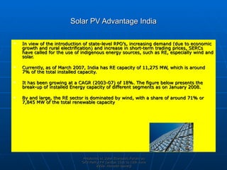 Solar Power 2020: India On A National Solar Mission | PPT