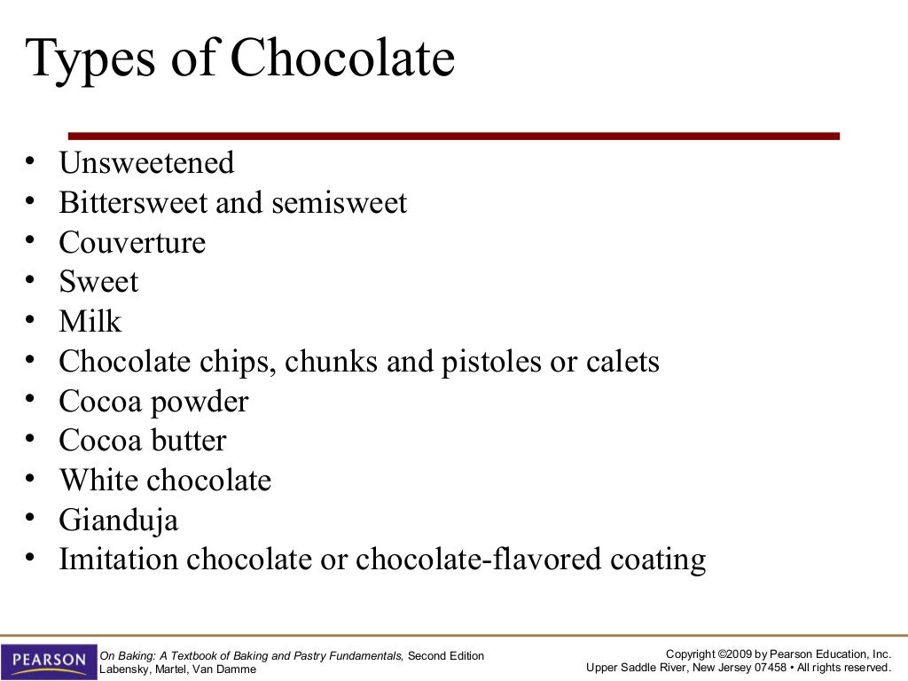 On baking chocolate