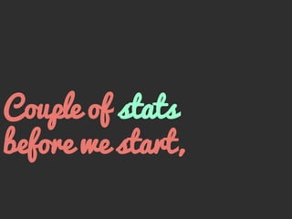 Couple of stats
before we start,
 