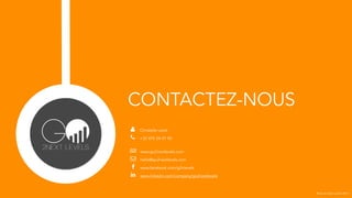 @ Go to Next Levels 2014 
CONTACTEZ-NOUS 
$ 
% 
Christelle Letist 
+32 475 54 07 93 
 
' 
( 
) 
www.go2nextlevels.com 
hello@go2nextlevels.com 
www.facebook.com/g2nlevels 
www.linkedin.com/company/go2nextlevels 
