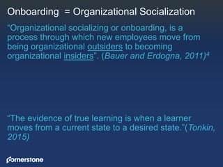 Onboarding Components
11
Onboarding
Socialization Learning
Today’s Presentation eBook
 