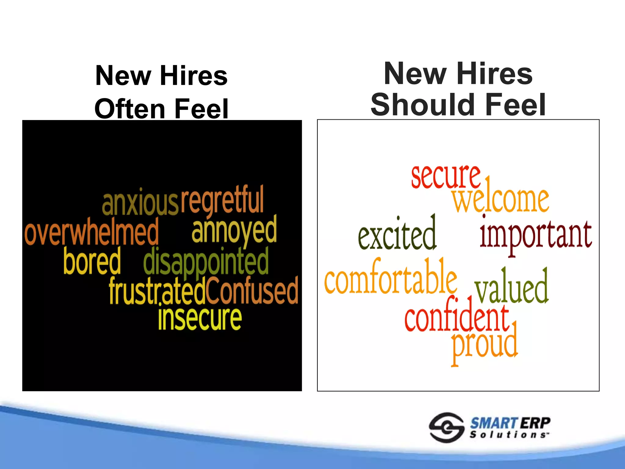 New Hires     New Hires
Often Feel   Should Feel
 