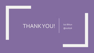 THANKYOU! Izzi Bikun
@izzib76
 