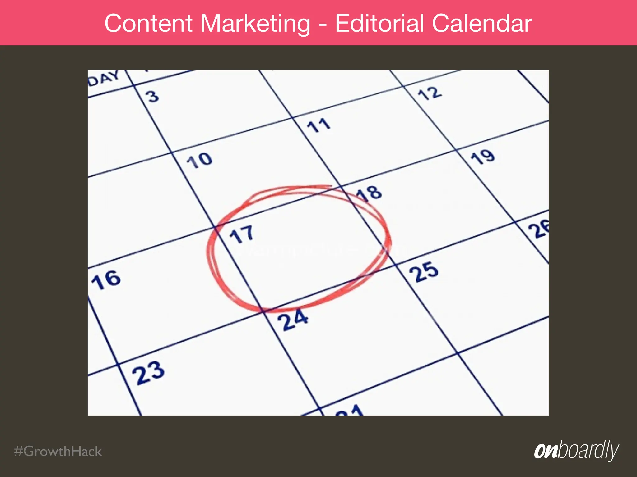 Content Marketing - Editorial Calendar




#GrowthHack
 