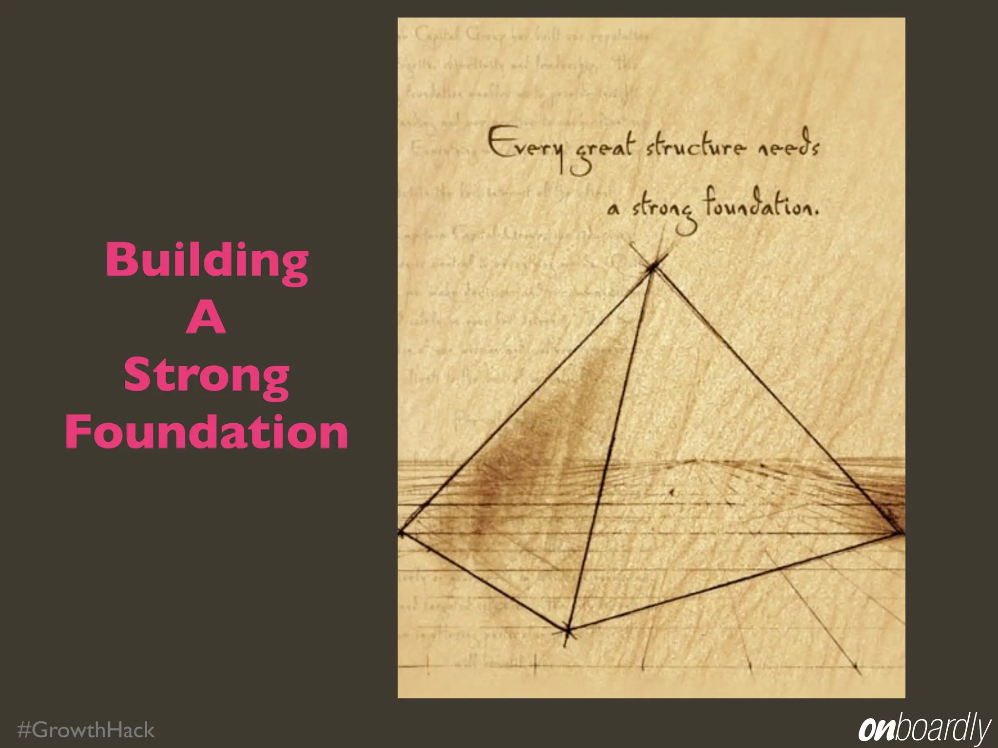 Building
       A
     Strong
   Foundation




#GrowthHack
 