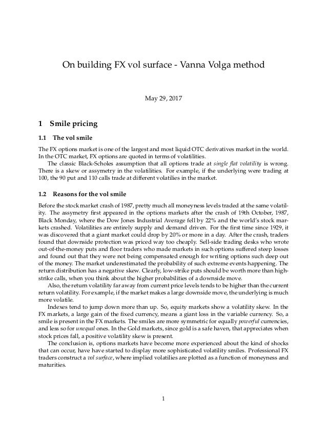 Fx options volatility quotes