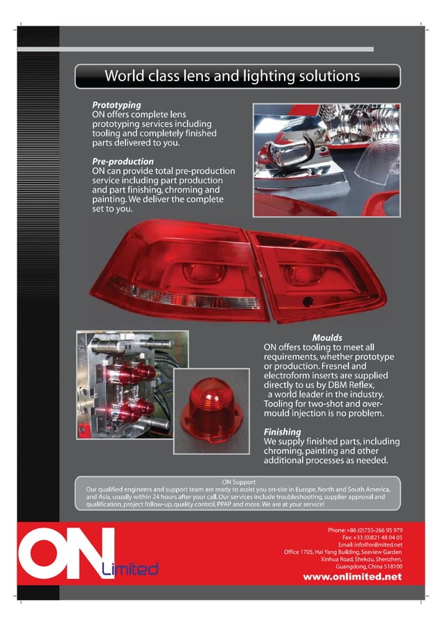 ON Limited Catalogue PDF Manufacturing Industry Industries