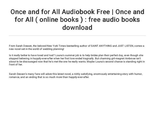 just listen ebook sarah dessen free