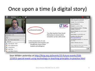 Once upon a time (a digital story)

Sean Wilden yesterday at http://ltsig.org.uk/events/13-future-events/318121013-special-event-using-technology-in-teaching-principles-in-practice.html

Vance Stevens RSCON4 Oct 13, 2013

4

 
