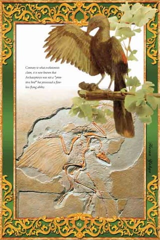 Contrary to what evolutionists
claim, it is now known that
Archaeopteryx was not a "prim-
itive bird" but possessed a flaw-
less flying ability.




                                         Harun Yahya




                                    63
 