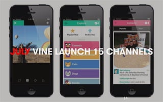 JULY VINE LAUNCH 15 CHANNELS

We Are Social

 