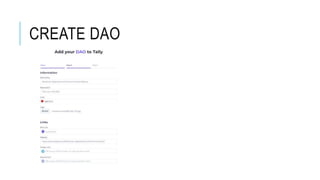 CREATE DAO
 