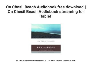 on chesil beach review book on chesil beach review book