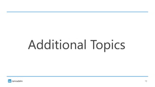 /amradelm
Additional Topics
19
 