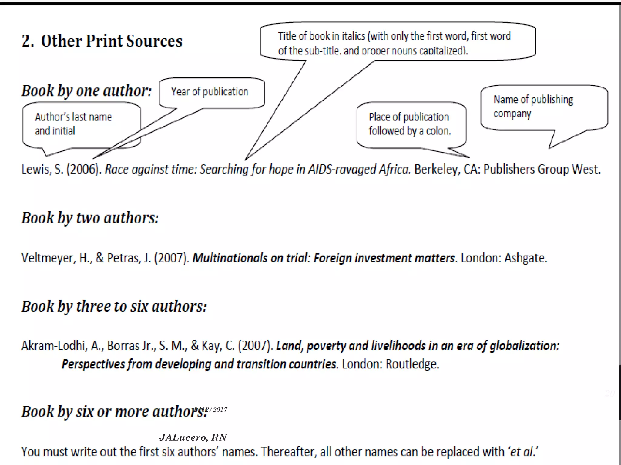 2/12/2017
JALucero, RN
20
 
