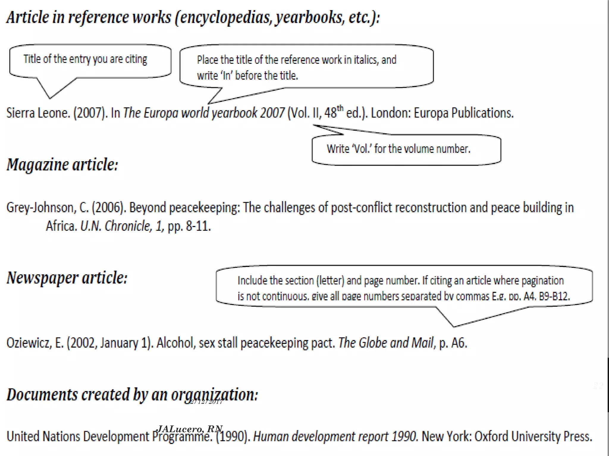 2/12/2017
JALucero, RN
22
 