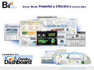 Build More  Powerful  &  Effective  Dashboards POWERED BY: POWERED BY: 