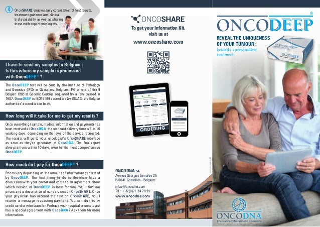 oncodeep brochure for cancer patient