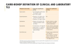 Tls Lab Definition Oncological Emergencies Current guidelines and management. | PPTX