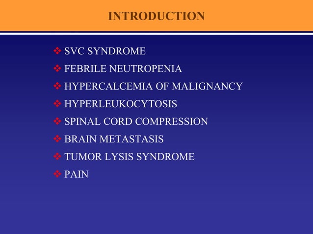 Oncological Emergencies 2014 Ppt