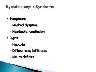  Symptoms
◦ Marked dyspnea
◦ Headache, confusion
 Signs
◦ Hypoxia
◦ Diffuse lung infiltrates
◦ Neuro deficits
 