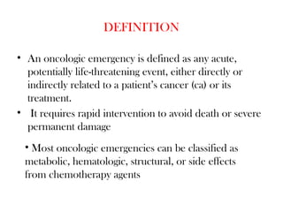 Comprehensive Overview of Oncological Emergencies: Diagnosis and ...