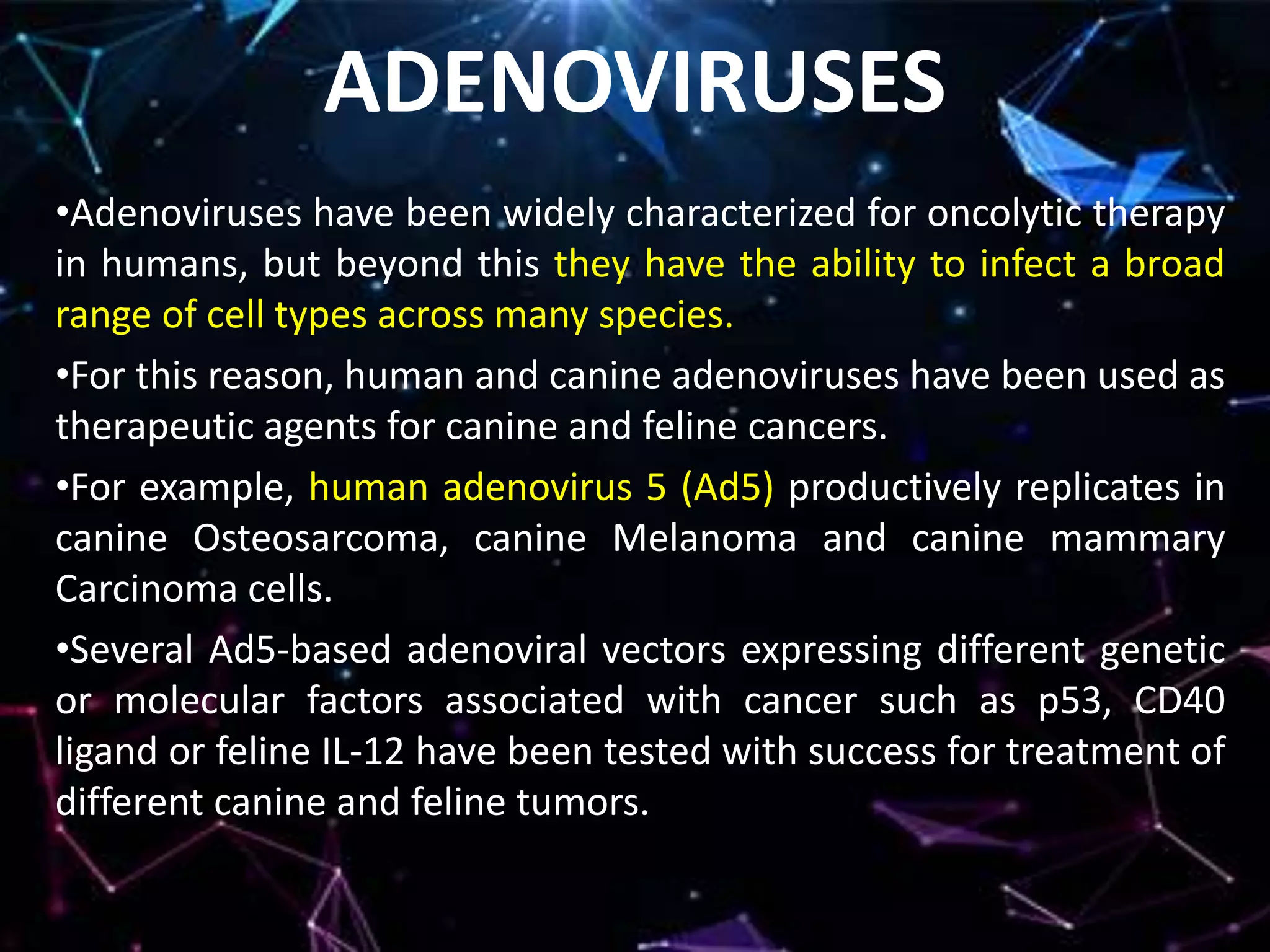 Oncolytic virotherapy for canine and feline cancer | PPTX