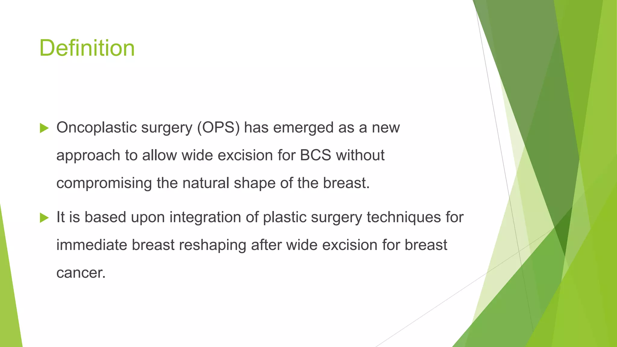 Basic Principles of Oncoplastic breast surgery | PPTX