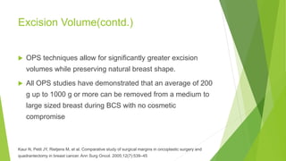 Basic Principles of Oncoplastic breast surgery | PPTX