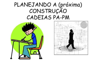PLANEJANDO A (próxima) 
CONSTRUÇÃO 
CADEIAS PA-PM 
 