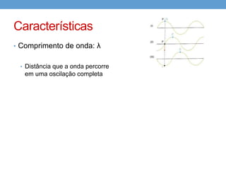 Formas de Propagação
• Exemplos




• Longitudinal: Som,...




• Transversal: Onda numa corda,...
 