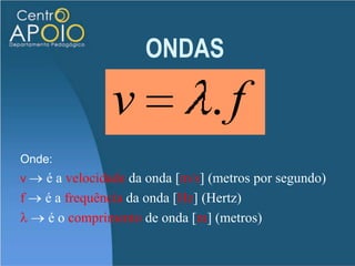 Propaga energiaperturbaçãodefiniçãomecânicasnaturezaEletromagnéticastransversaisclassificaçãoForma de propagaçãoamplitudeunidimensionaisbidimensionaisperíodoondastridimensionaisfrequêncialongitudinaisdireçãodescriçãoComprimento de ondavelocidade